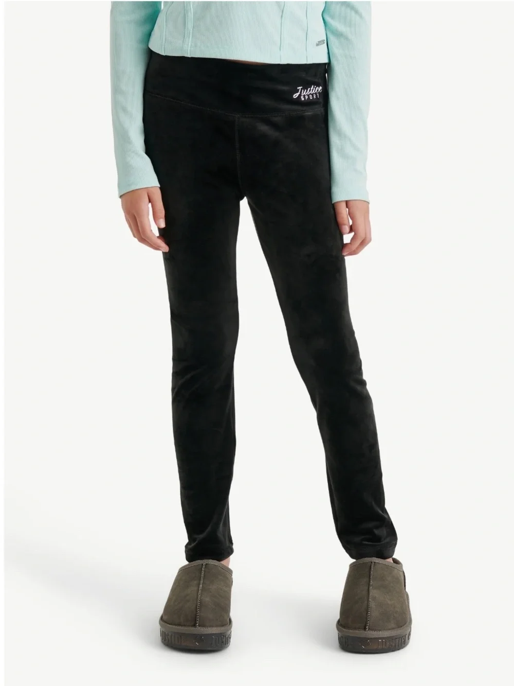 Justice Girls Velvet Legging Size: M NWT